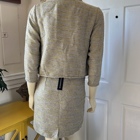 Rachel Roy Set Gray Ribbed Tank w/ Tweed Skirt Dress & Zip Up Tweed Jacket S - Picture 2 of 16